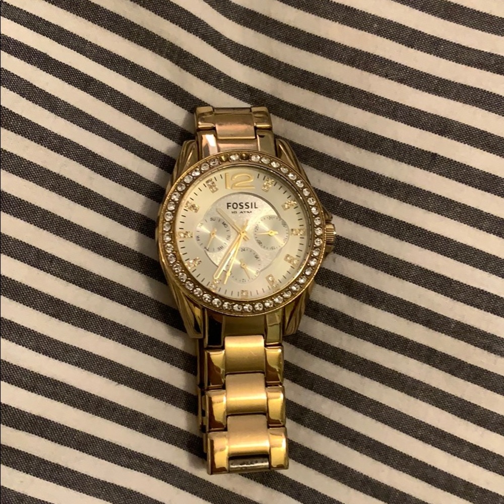 Fossil gold watch